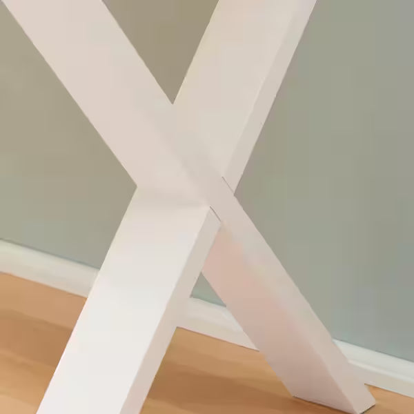 Escritorio rectangular de 122 cm en color marfil con 3 cajones y almacenamiento integrado