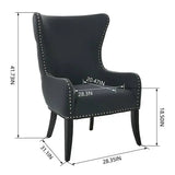 Silla de acento tapizada Maeford en gris carbón