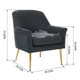 Silla de acento tapizada Blairmore en gris carbón