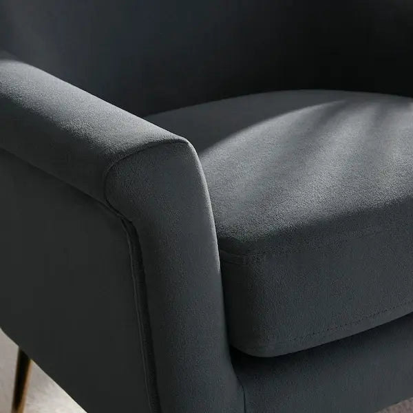 Silla de acento tapizada Blairmore en gris carbón