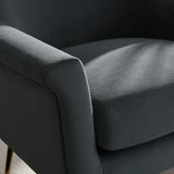 Silla de acento tapizada Blairmore en gris carbón
