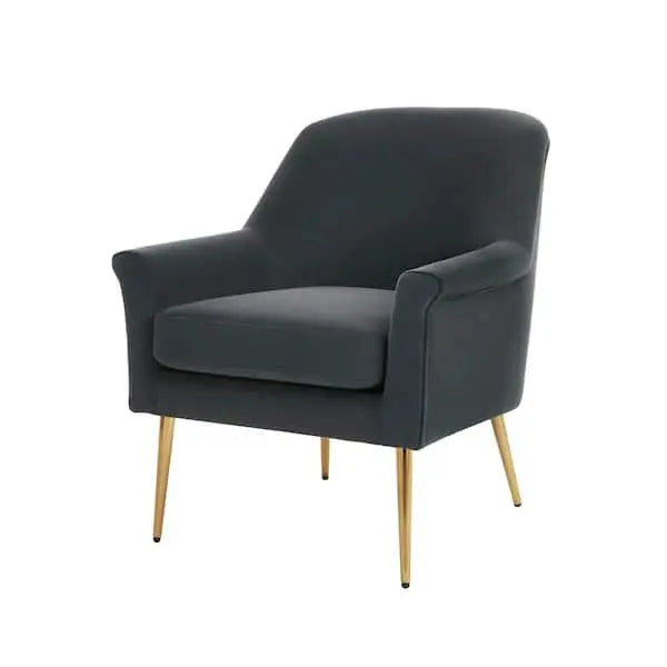 Silla de acento tapizada Blairmore en gris carbón