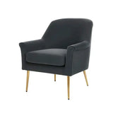 Silla de acento tapizada Blairmore en gris carbón