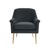 Silla de acento tapizada Blairmore en gris carbón